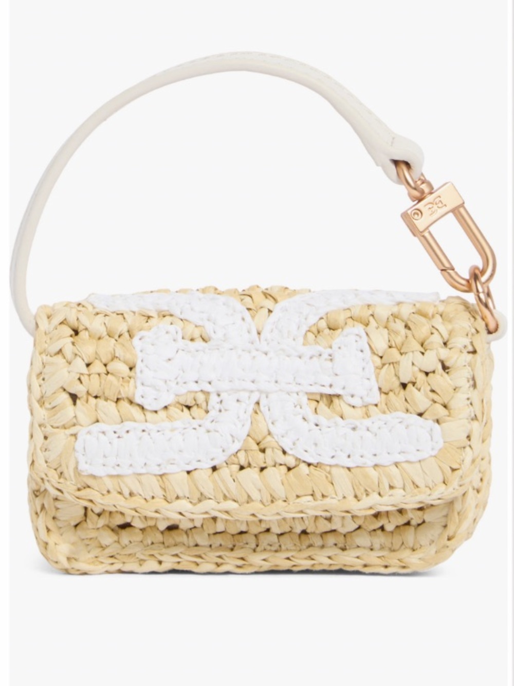 NEW Sam Edelman Mini Raffia and Leather Wallet